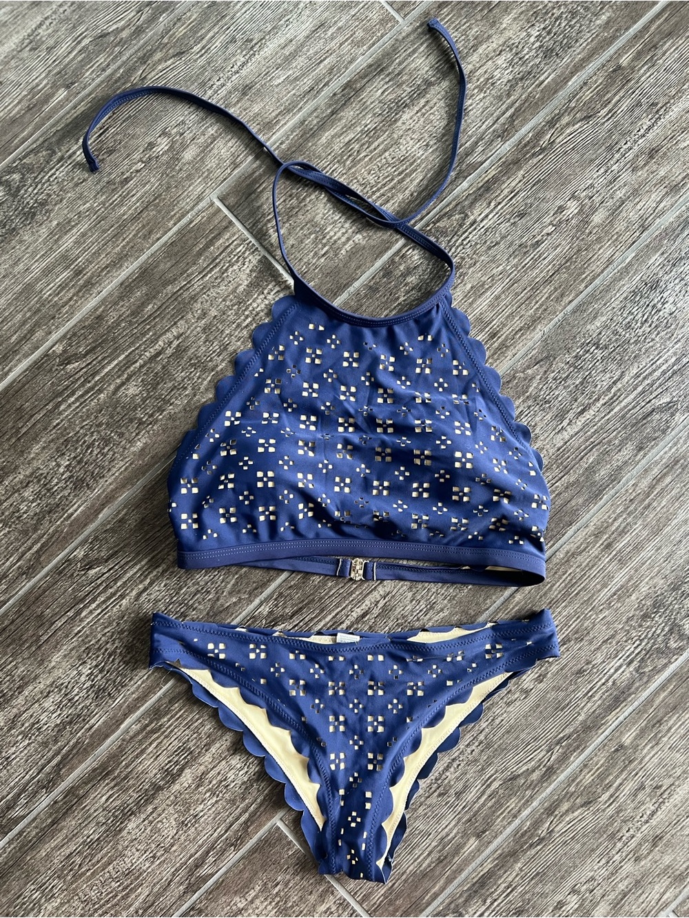 Navy Halter Bikini